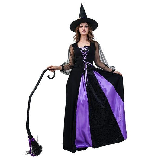SEA HARE Costum vrăjitoare Halloween, pălărie și rochie