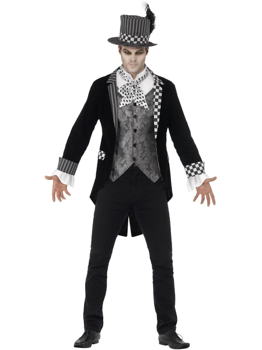 Smiffys Deluxe Dark Hatter Costum pentru bărbați negru XL pentru Halloween și carnaval