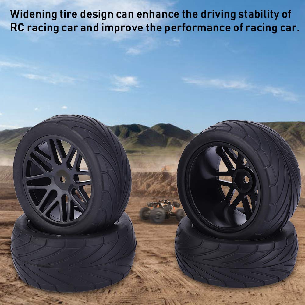 Set 4 Roți Offroad, Roți cu Șenile pentru Auto RC, Universal, 1/10, 85 mm, Fernbedienung (negru)