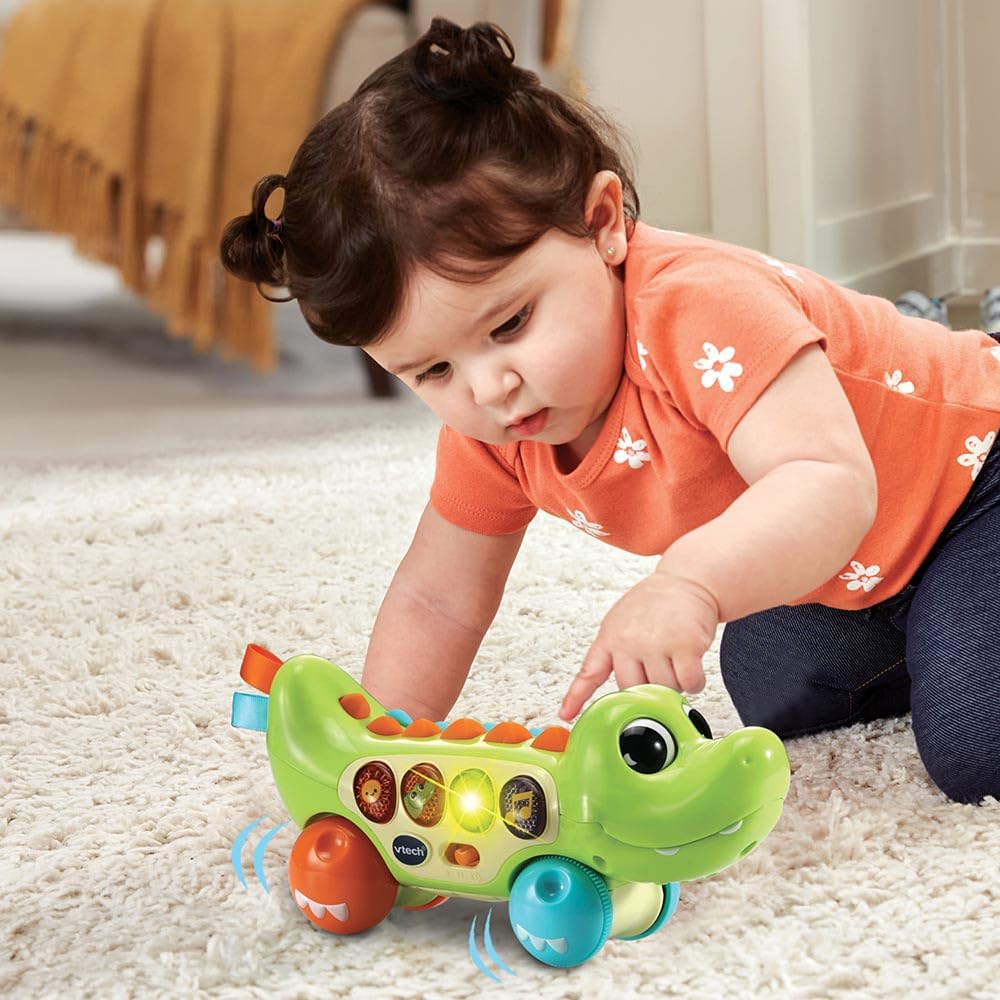 VTech Crocodil Roulant Jucărie Muzicală, 6+ luni (franceză)