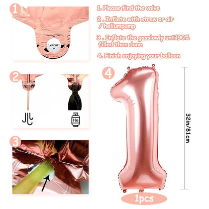 Sprinlot Balon folie cifra 8, roz auriu
