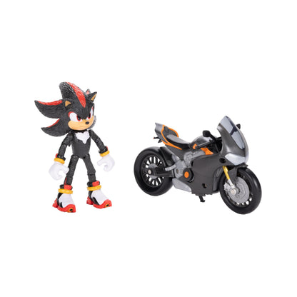 SONIC Figurina Shadow cu motocicleta, 13 cm