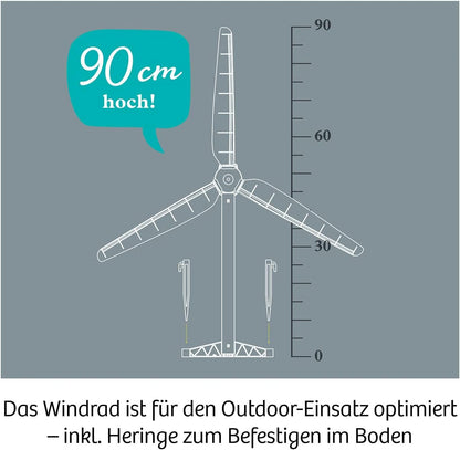 Titlu: "Kosmos 621087 Wind-Rad - Kit de construcție pentru turbine eoliene, energie regenerabilă, pentru copii 8-14 ani, ideal pentru utilizare în aer liber"