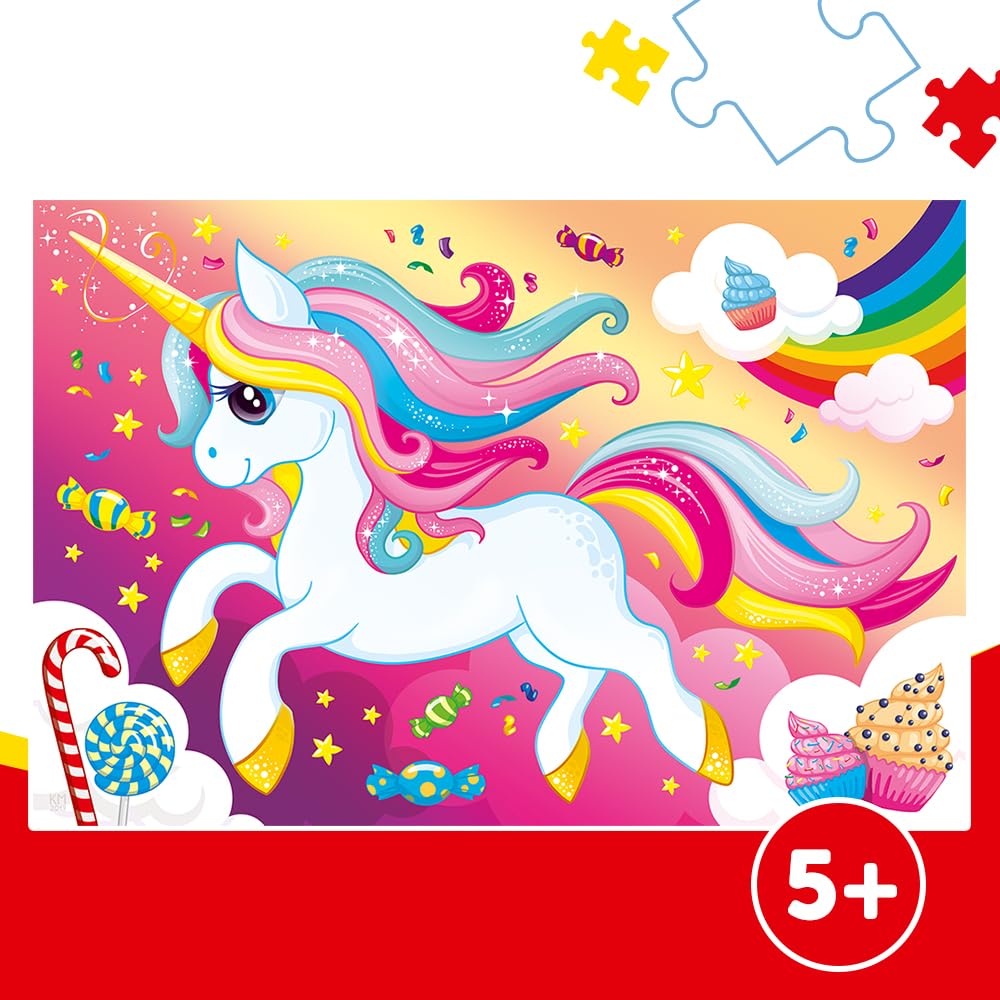 Trefl Puzzle Frumosul Unicorn, 100 piese, 5+ ani