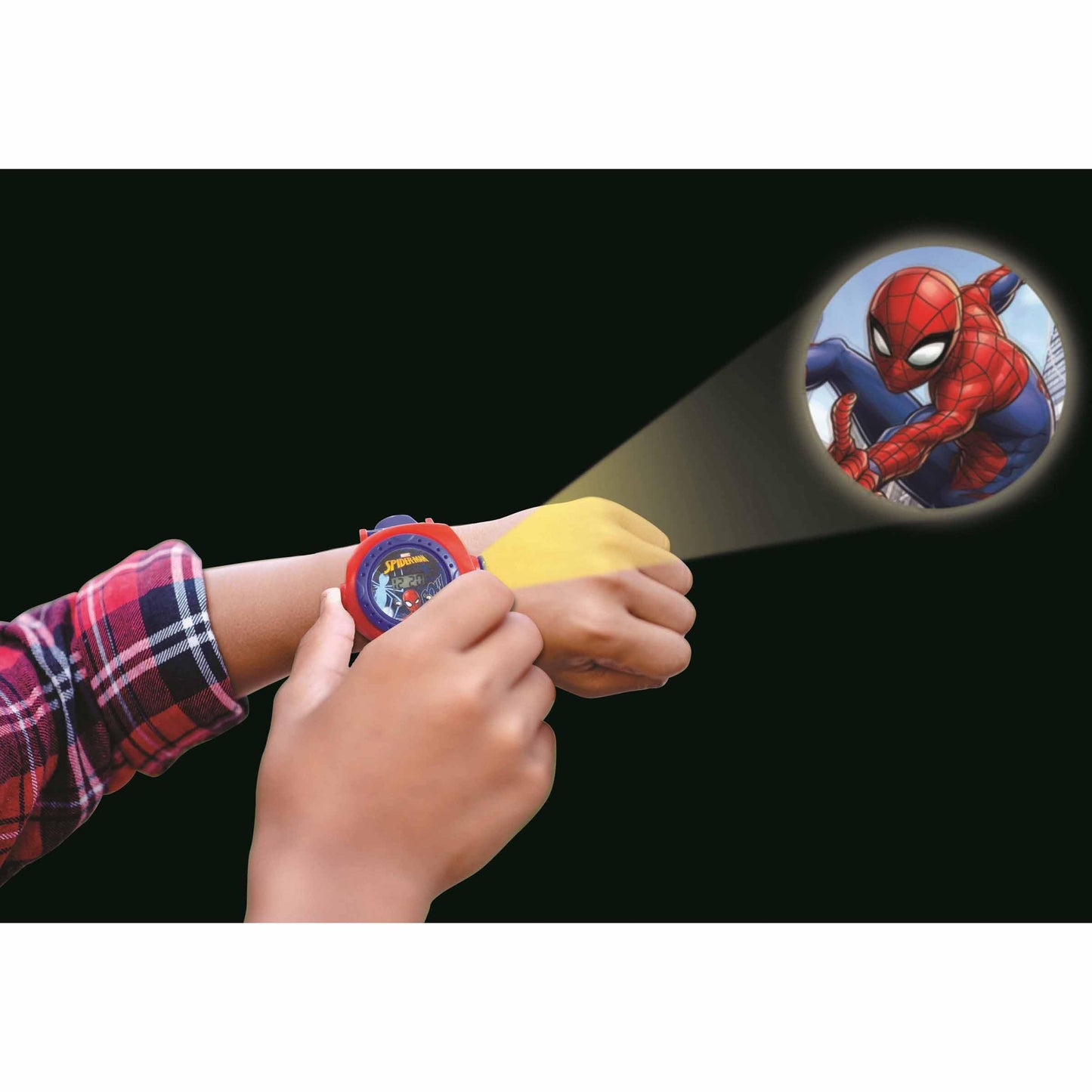 Lexibook Spider-Man Ceas digital cu proiecție reglabilă 20 imagini Spider-Man pentru copii/băieți roșu și albastru