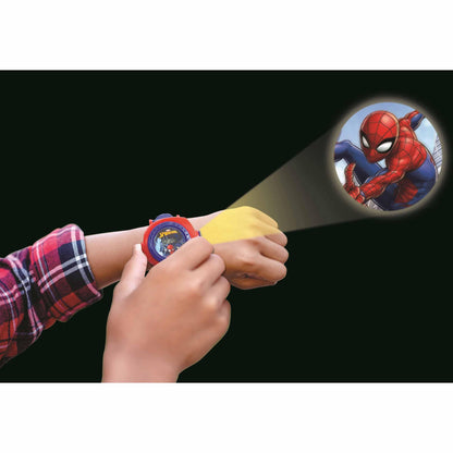 Lexibook Spider-Man Ceas digital cu proiecție reglabilă 20 imagini Spider-Man pentru copii/băieți roșu și albastru