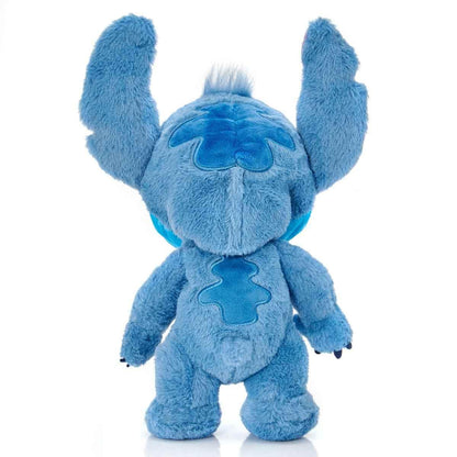 WOW! STUFF Chatty Stitch Deluxe Păpușă Animatronică Interactivă cu peste 50 de sunete, 30 cm, pentru copii și adulți (albastru)