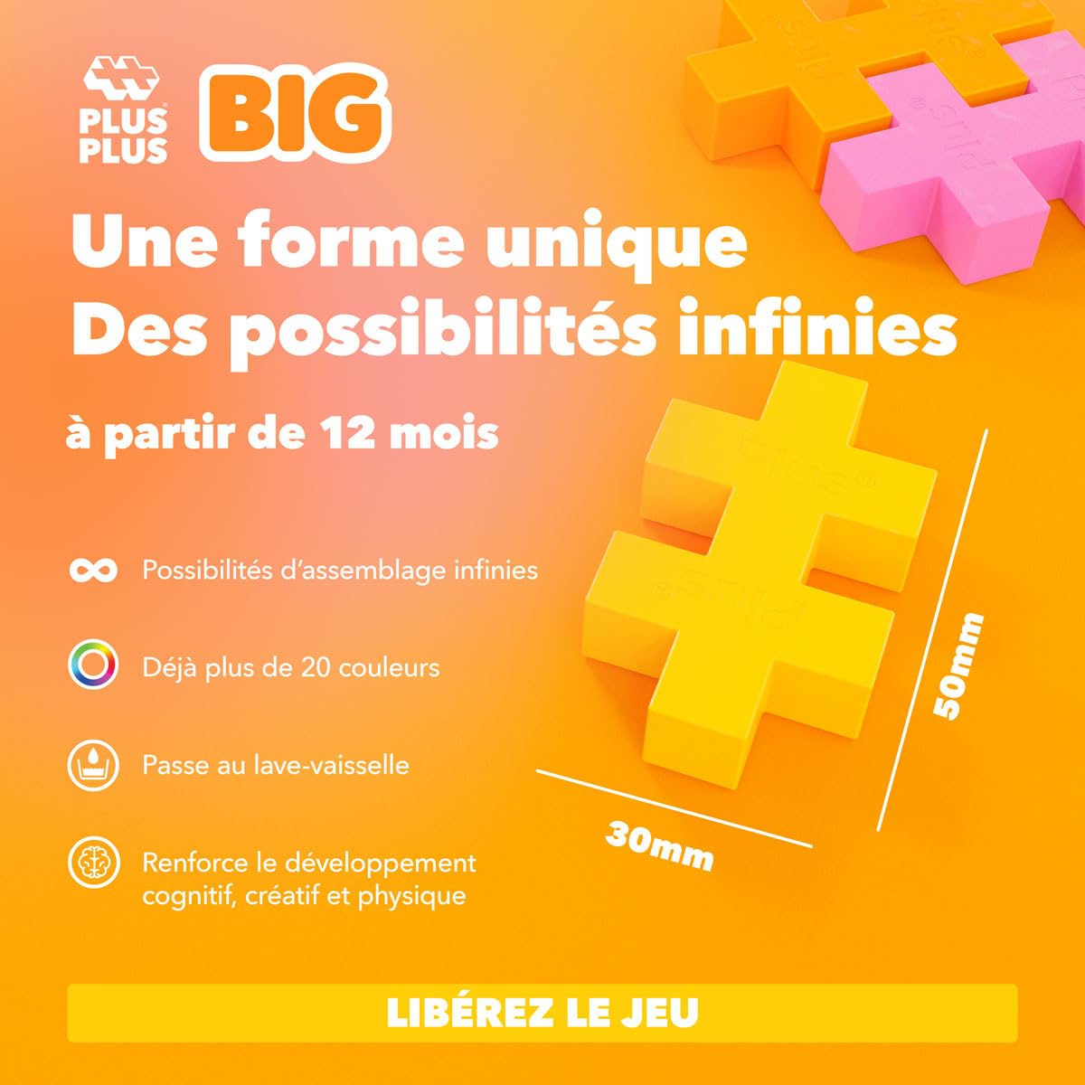 Plus-Plus Big Box Set constructie, 200 piese