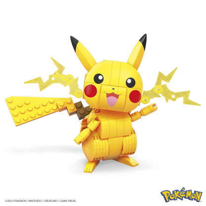 Mega Pokémon GMD31 Figurină Pikachu medie de asamblat 10 cm mobil compatibil cu Mega Construx jucărie pentru copii de la 7 ani