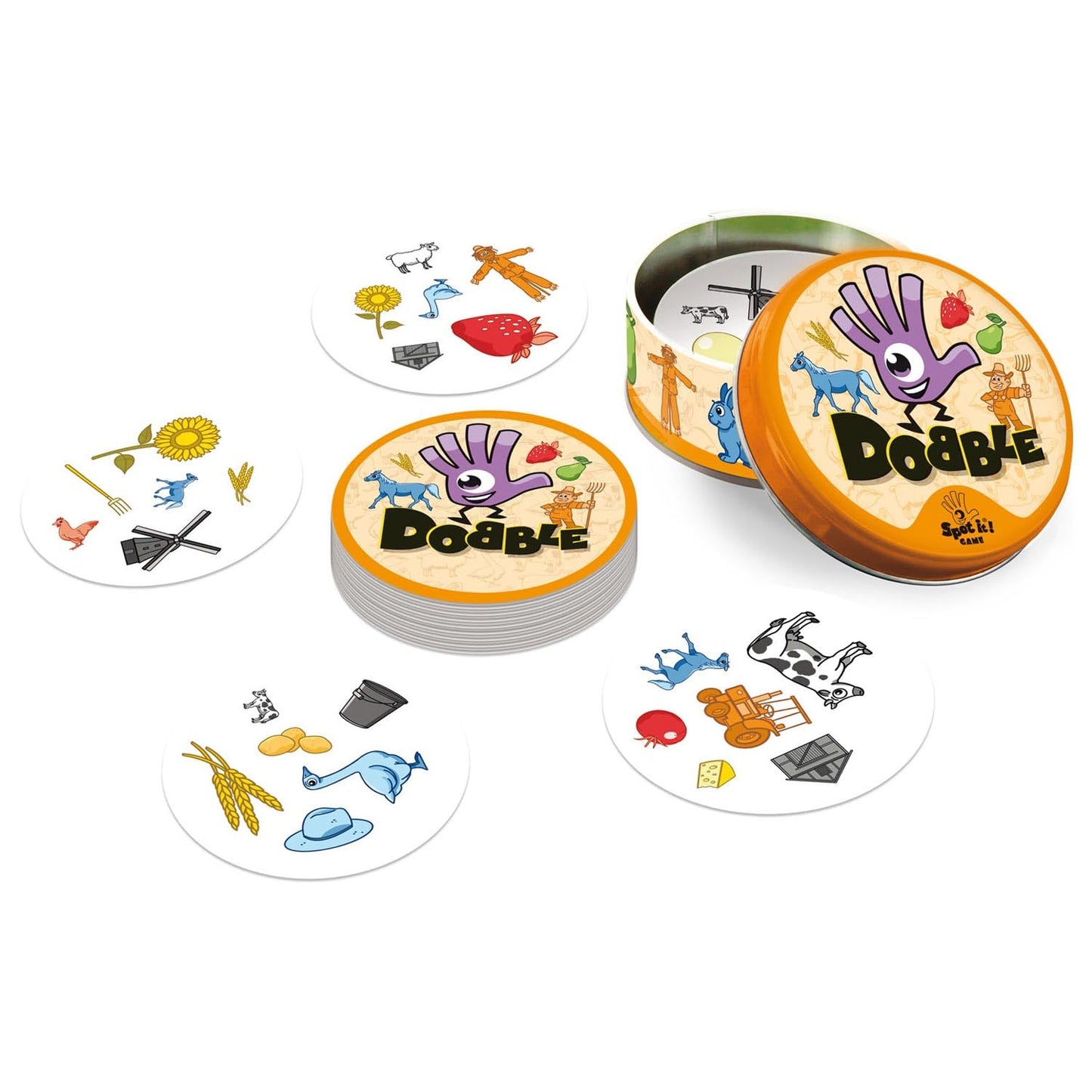 Zygomatic Dobble Ferma - Joc de cărți - 5 jocuri în 1 - Limba olandeză