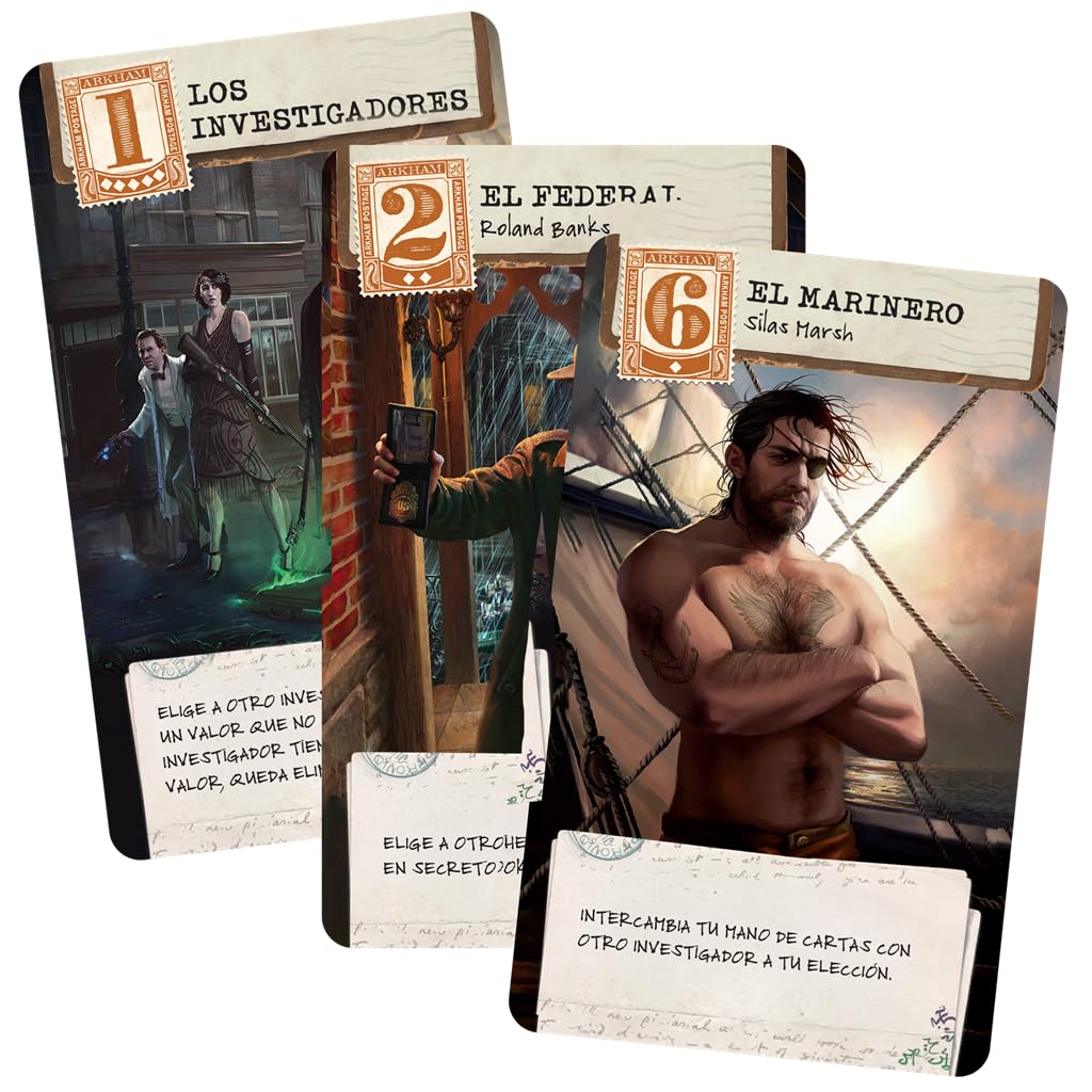 Z-Man Games Arkham Horror Lovecraft Letter Joc de cărți 2-6 jucători de la 14 ani (spaniolă)