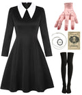 Mrsclaus Set Costum Familia Addams Halloween, 6 piese