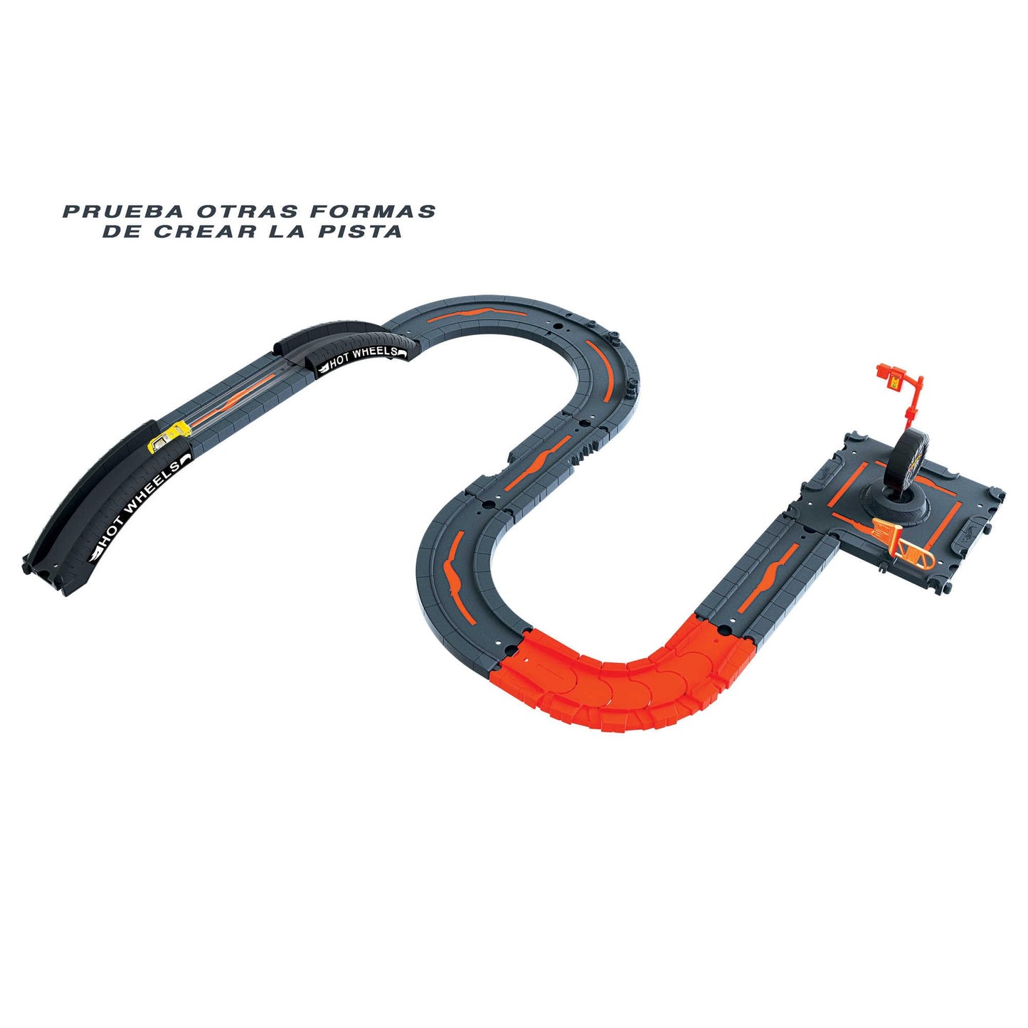 Hot Wheels City Expansion Track, set pistă + vehicul, 10 piese