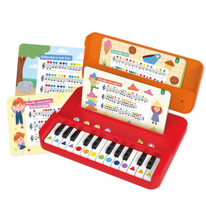 Ik Leer Ik Leer Set de joacă muzicală Pian electronic cu 12 cărți muzicale de la 5 ani