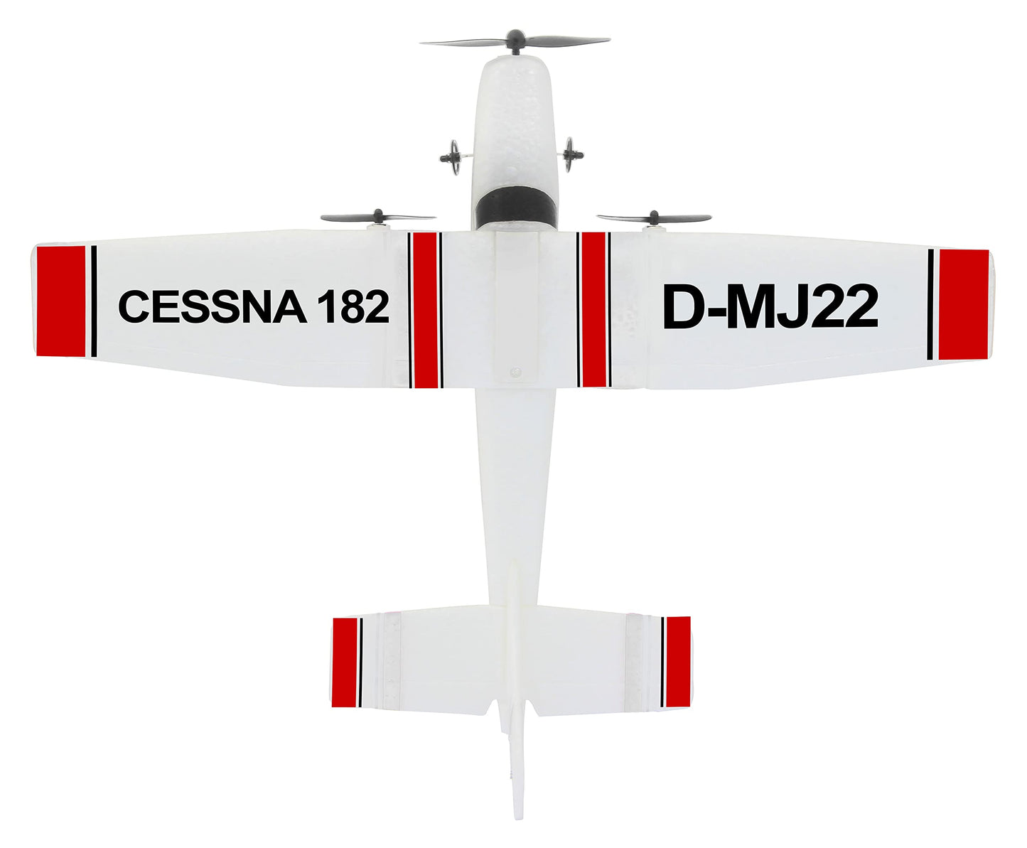 JAMARA Cessna 182 Avion cu telecomandă 2,4GHz Gyro 2CH – stabilizare zbor, ușor de folosit de la 16 ani (alb)