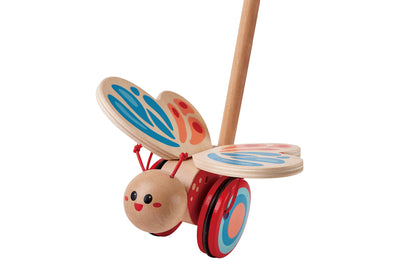 Hape Jucărie de impins Fluture cu aripi mobile din lemn