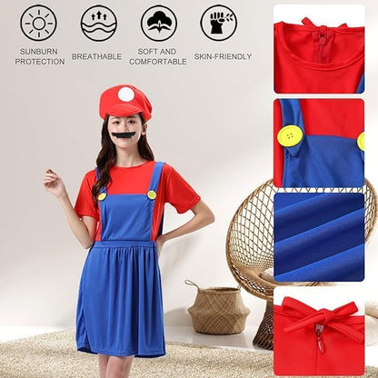 Shengruili Costum Luigi Mario Bros, pentru femei