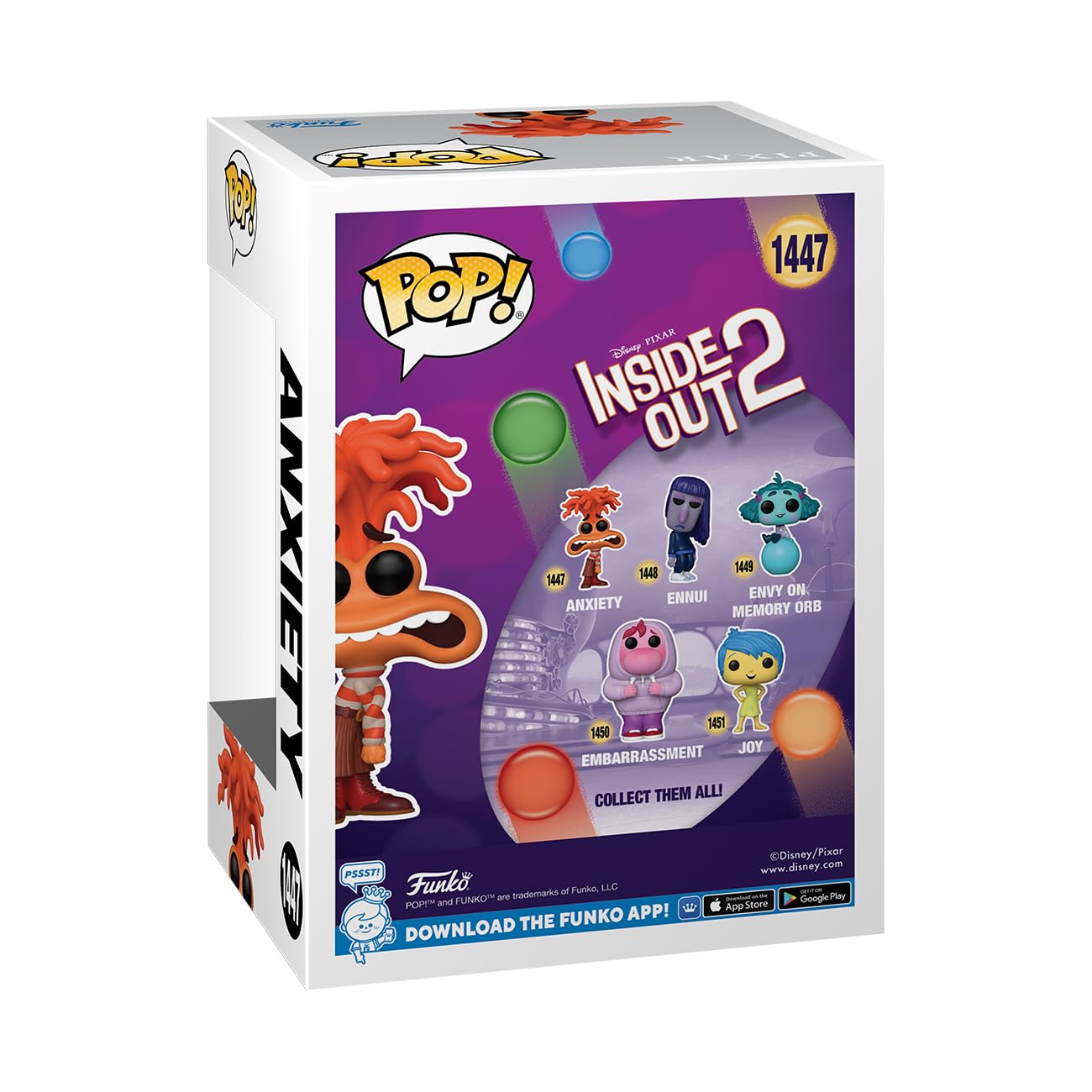 Funko POP! Inside Out 2 Figurina de colecție din vinil Anxiety 3+ ani