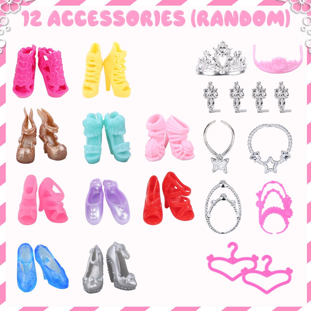 Vicloon Set 32 piese haine si accesorii pentru papusi 30 cm