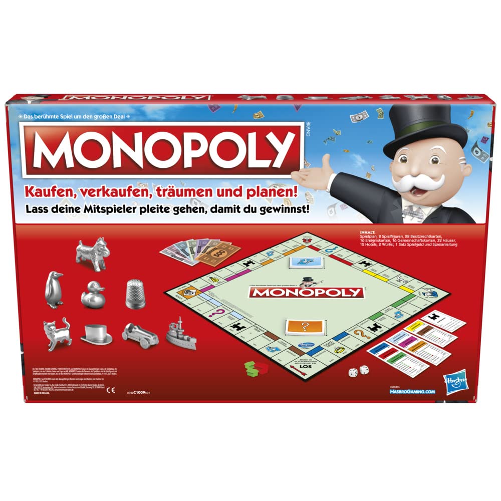 Monopoly Joc de societate clasic, 2-6 jucători, 8+ ani