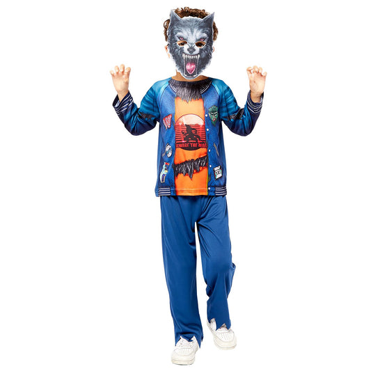 amscan 9908591 Set costum Halloween lup sustenabil 6-8 ani (negru)