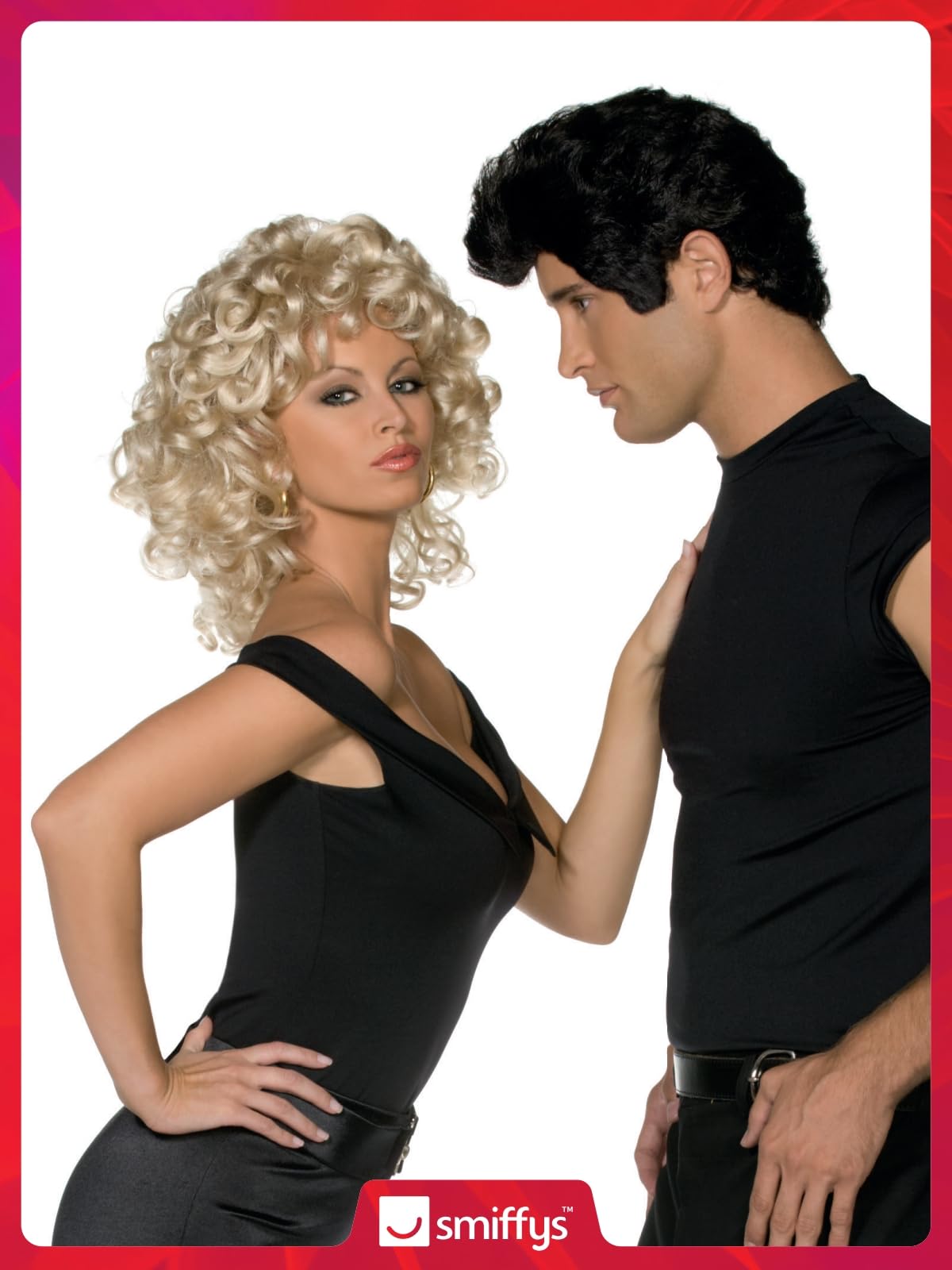Peruca Smiffys Sandy din ultima scenă a filmului Grease, Blondă, Curbată