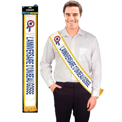 Generique - Fular, Motiv: Dun Beau Gosse, Albastru