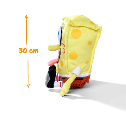 Simba 109491008 Figurină de pluș SpongeBob cu funcții amuzante și sunete 30 cm pentru copii de la 0 ani
