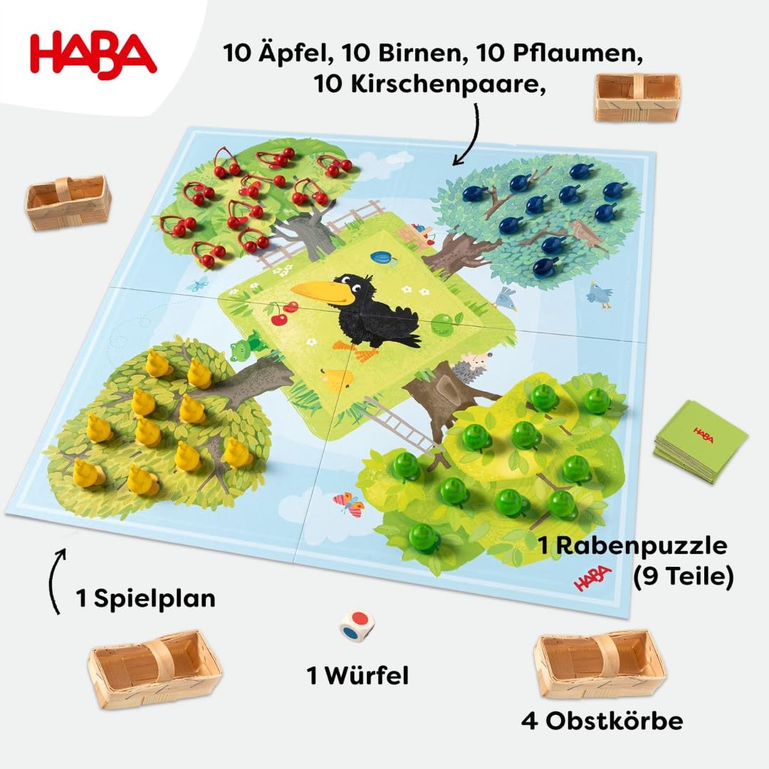 HABA 1004170001 Joc de masă Grădina de Fructe, lemn, 3-6 ani