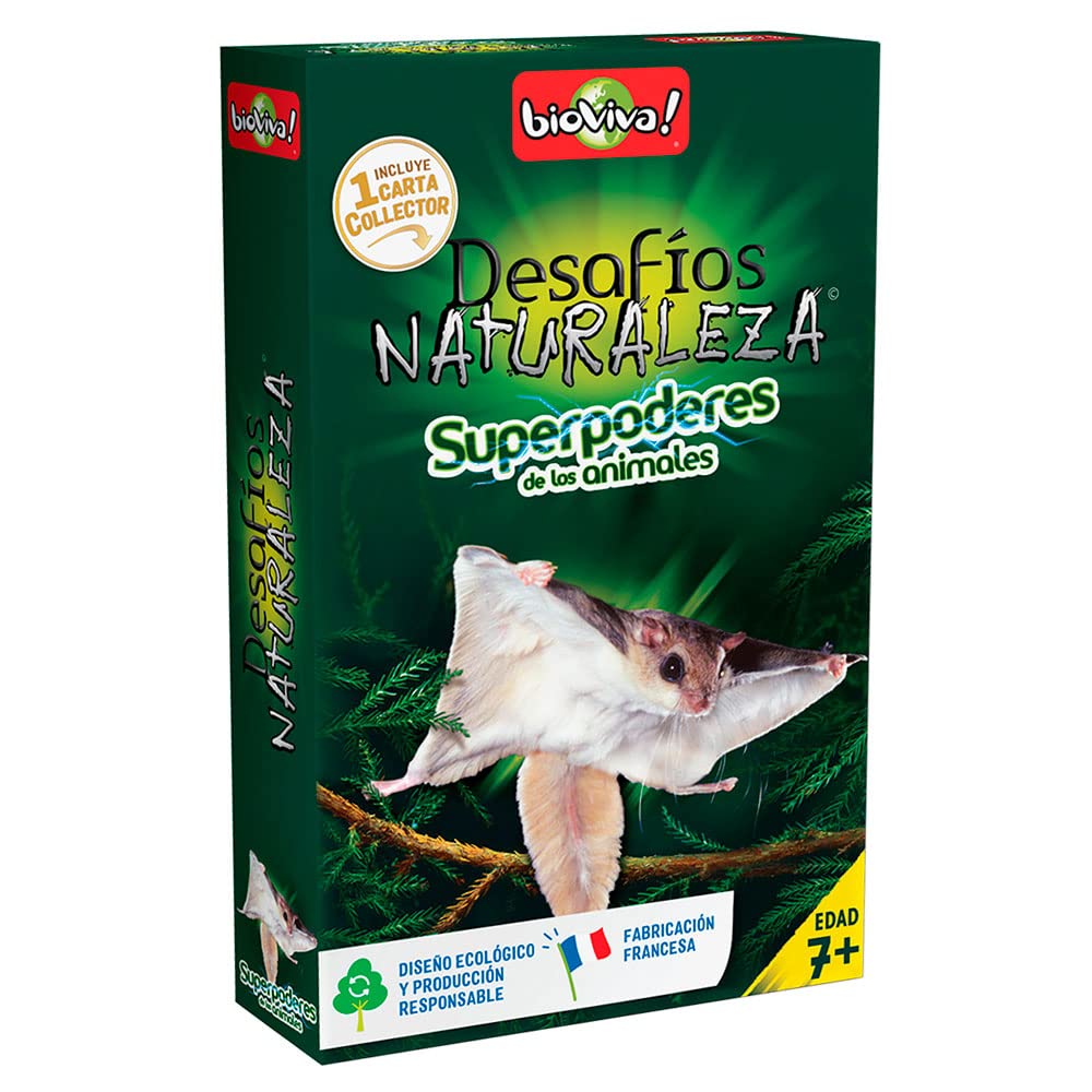 Bioviva Superpoderes der Tiere Joc de cărți cu animale 7+ ani (spaniolă)