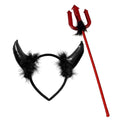 HSYWSH Set Accesorii Diavol Halloween, corniță+trident