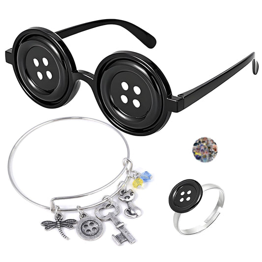 HJYZY Anime Coralime Set Ochelari Buton Brățară Libelulă Accesorii Halloween Cosplay cu Autocolante 13 piese