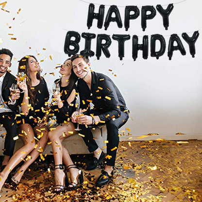 TONIFUL Baloane folie Happy Birthday, 13 litere, 16 inch