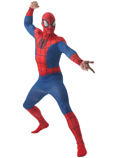 Rubie's Spiderman Deluxe Costum pentru adulți cu pernuțe musculare și mască