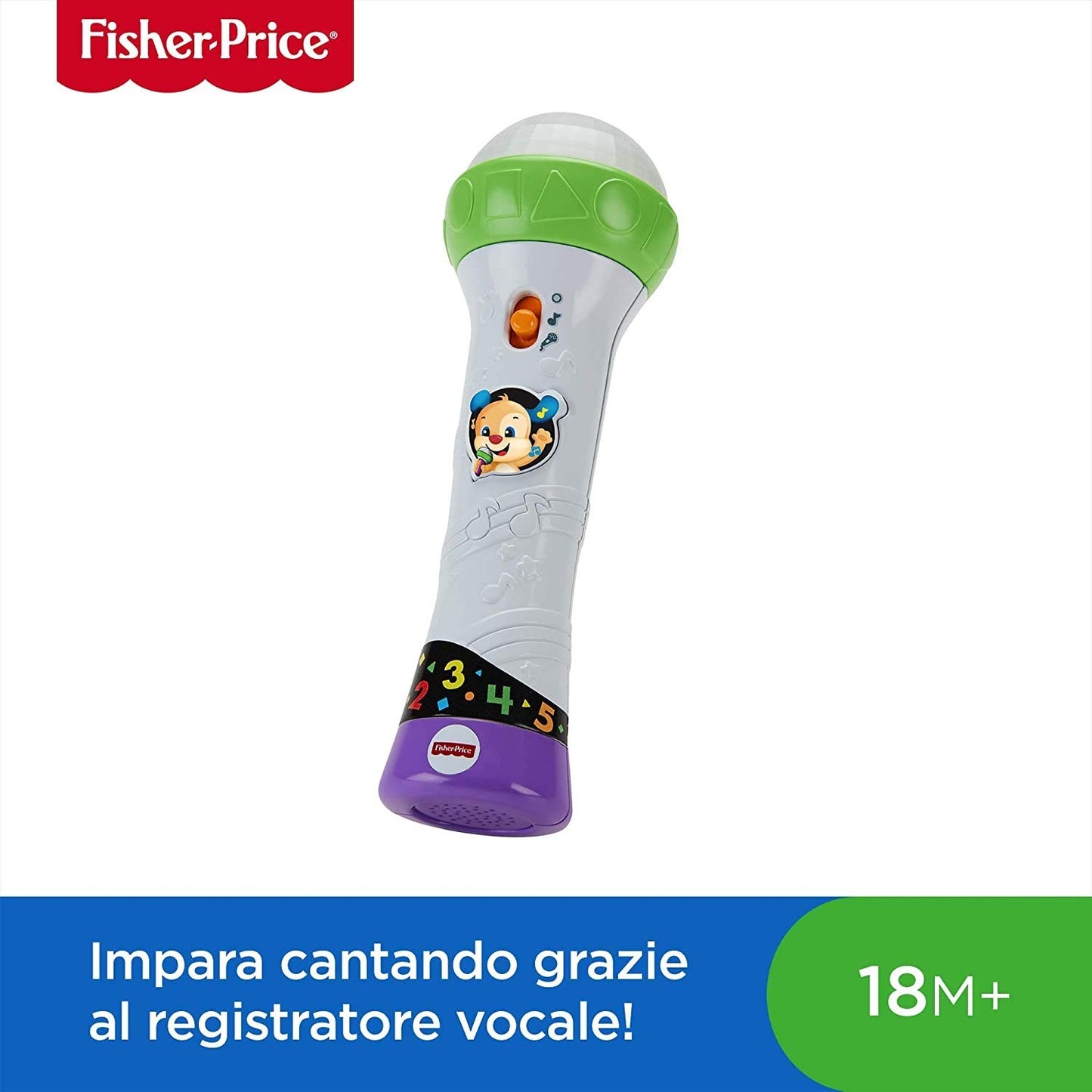 Fisher-Price FBP33 Microfon Muzical, 18+ luni (italiană)