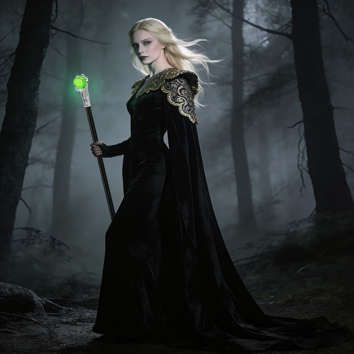 KYOEOE Băț Magic Halloween Maleficent, 4 piese, 108 cm