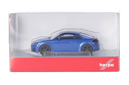 Herpa Audi TT Coupé, Miniatur 1:87, Sammlerstück, Made in Germany, Plastic, Culoare: arablau/Kristalleffekt