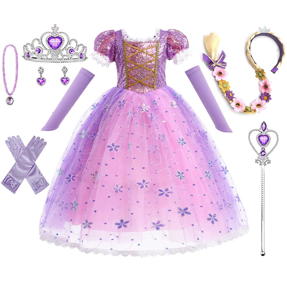 HEYOUTH Costum Printesa Regina Ghetei, 8 piese, 100 cm