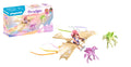 PLAYMOBIL Princess Magic 71363 Set de figurină Aventură magică cu pui de pegas, lecții de zbor în nori, cu prințesă și doi pui de pegas, jucărie pentru copii de la 4 ani