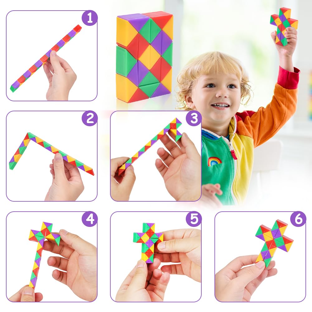 Ainiv Set 24 Șerpi Magic cuburi