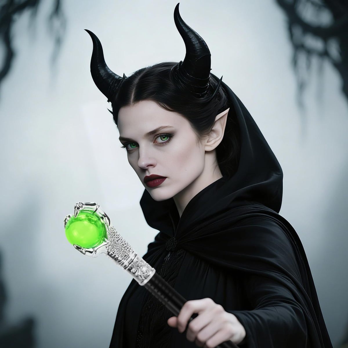 KYOEOE Băț Magic Halloween Maleficent, 4 piese, 108 cm