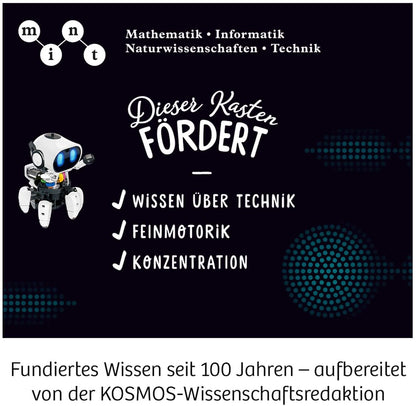 Kosmos 621001 Chipz - Robot inteligent pentru copii 8-14 ani, urmează mișcările, evită obstacolele, cu efecte de lumină și sunet, jucărie robot, kit de construcție.