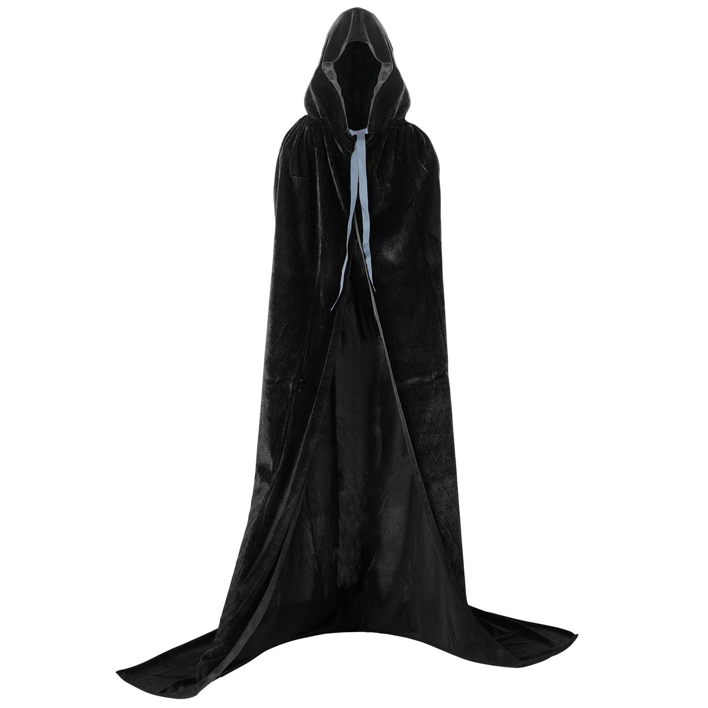 Proumhang Pelerină cu glugă catifea Halloween, negru