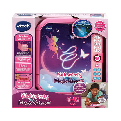 VTech KIDISECRETS MAGIC GLOW Jurnalul Interactiv 532405, Jucărie Interactivă, Multicolor, 17,6 x 3,6 x 20,8 cm, Versiune Franceză