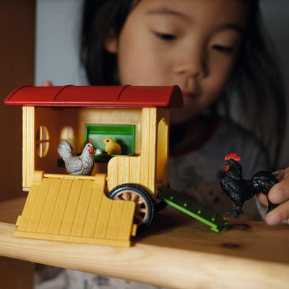 Schleich 42572 Farm World Fermă mobilă cu păsări, 3+ ani
