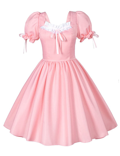 Wannsee Costum Lolita Maid anime, 8 piese, roz