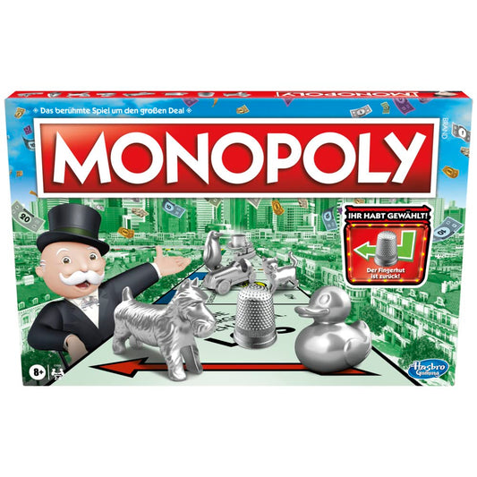 Monopoly - Joc de societate clasic pentru familii, 2-6 jucători, strategie pentru copii de la 8 ani.