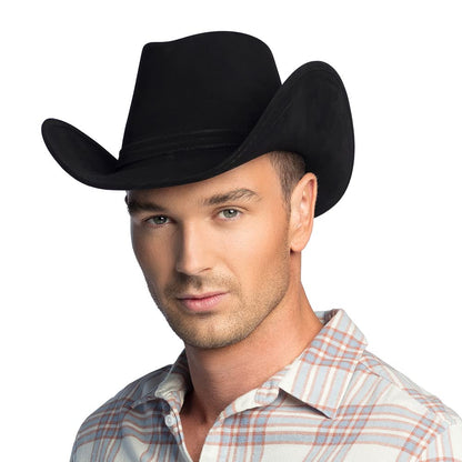 Boland Pălărie Cowboy Wyoming, piele eco, neagră