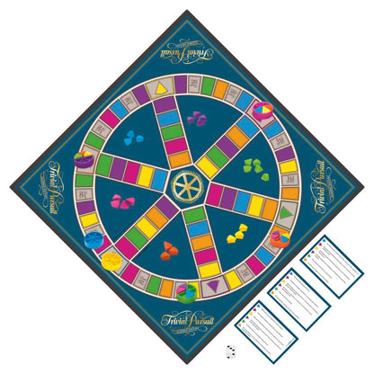 Hasbro Gaming Trivial Pursuit - Joc de societate cu design clasic, perfect pentru petreceri, întâlniri de familie și seri de jocuri.