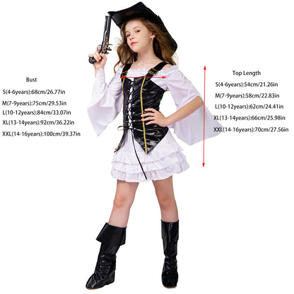 SEA HARE TAIBA01 Set de costum pirat pentru fete 10-12 ani